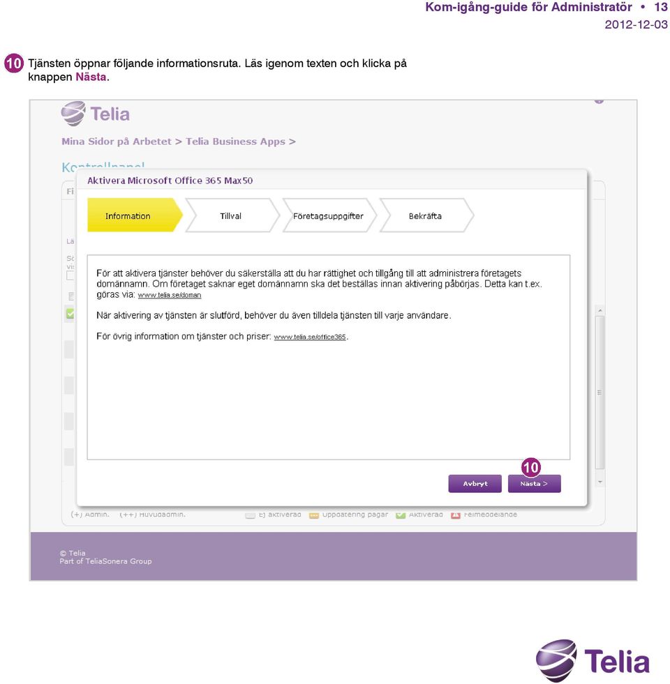 Läs igenom texten och klicka på