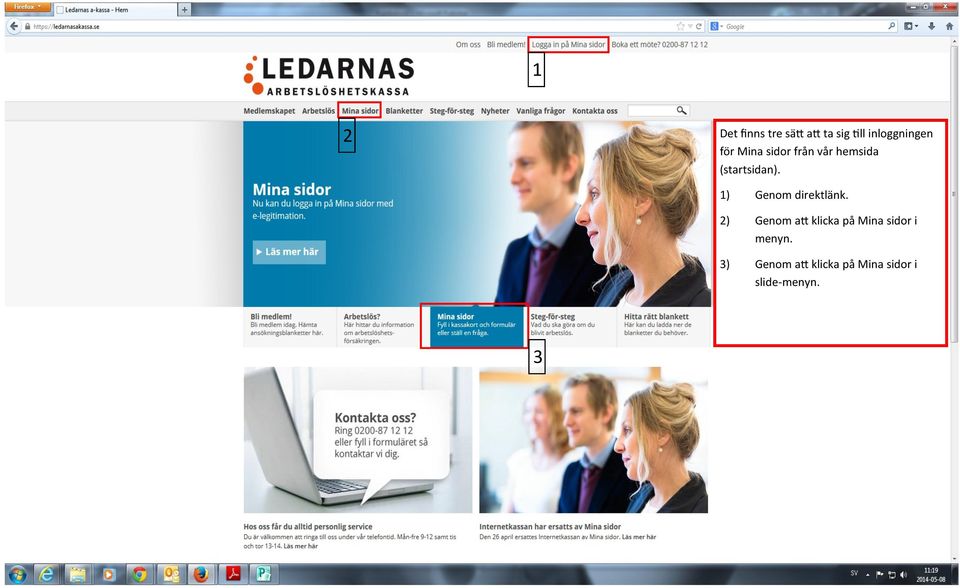 1) Genom direktlänk.