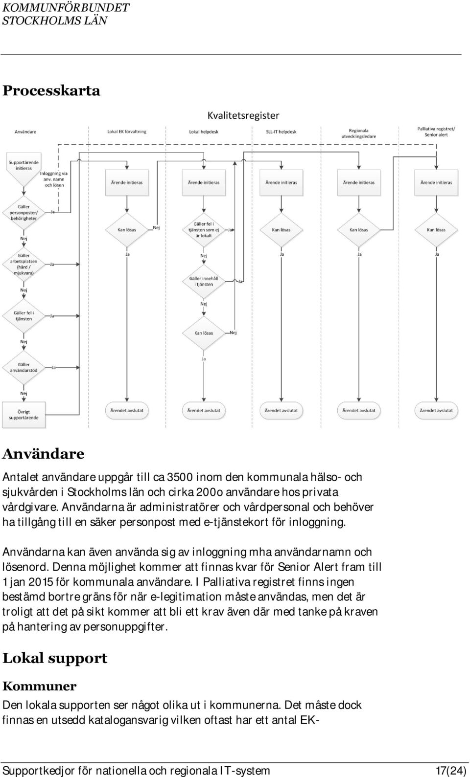 Användarna kan även använda sig av inloggning mha användarnamn och lösenord. Denna möjlighet kommer att finnas kvar för Senior Alert fram till 1 jan 2015 för kommunala användare.