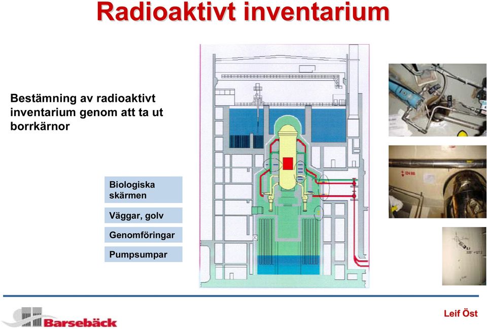 ta ut borrkärnor Biologiska skärmen