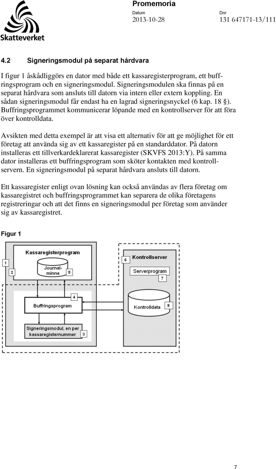 Buffringsprogrammet kommunicerar löpande med en kontrollserver för att föra över kontrolldata.