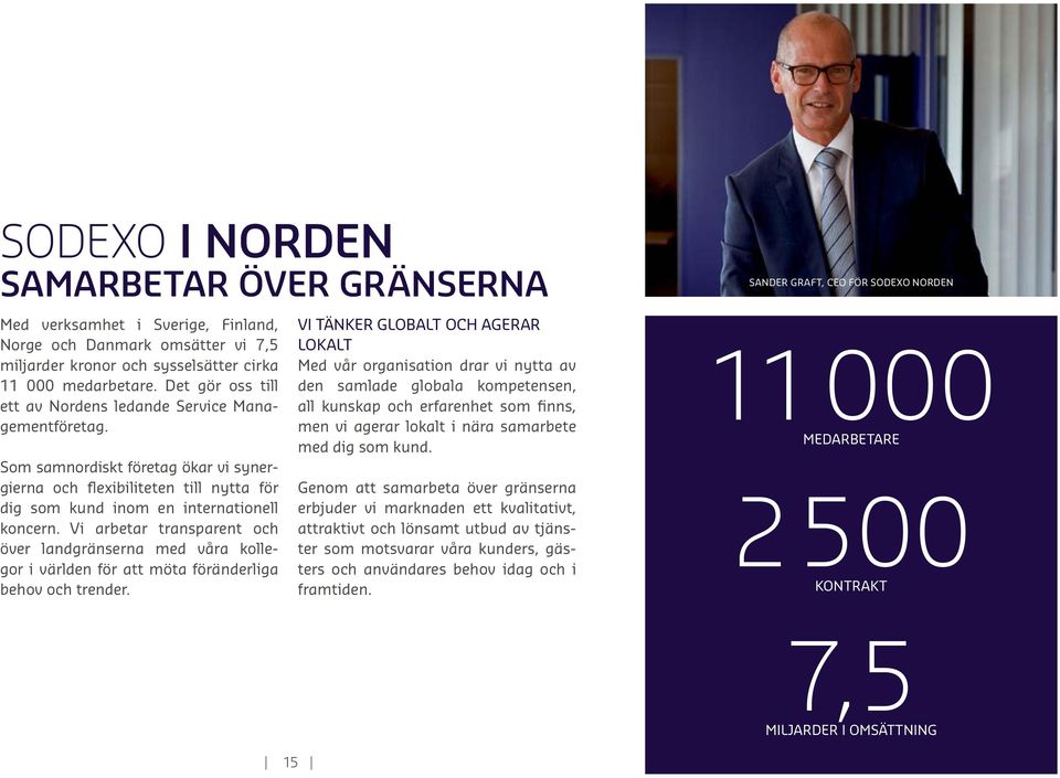 Vi arbetar transparent och över landgränserna med våra kollegor i världen för att möta föränderliga behov och trender.