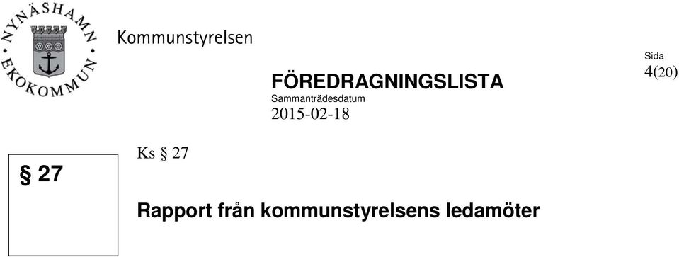 Sammanträdesdatum 2015-02-18