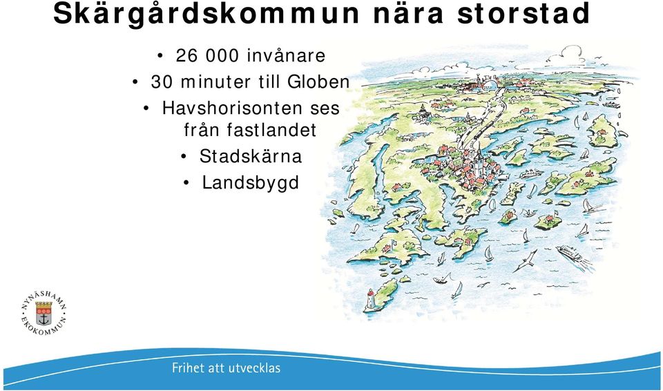 till Globen Havshorisonten ses