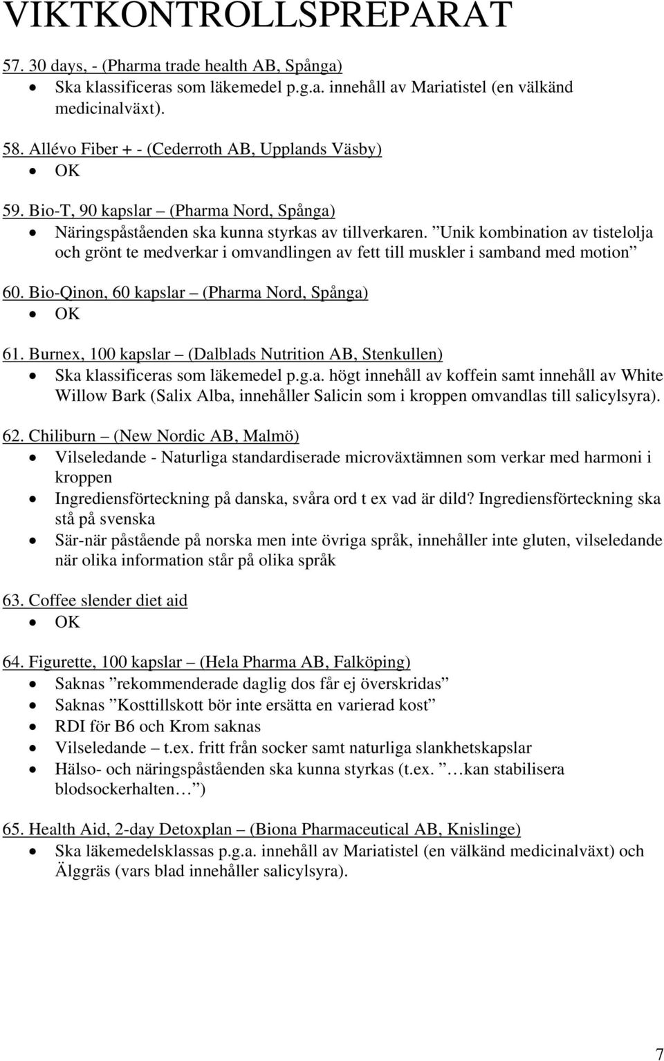 Unik kombination av tistelolja och grönt te medverkar i omvandlingen av fett till muskler i samband med motion 60. Bio-Qinon, 60 kapslar (Pharma Nord, Spånga) 61.