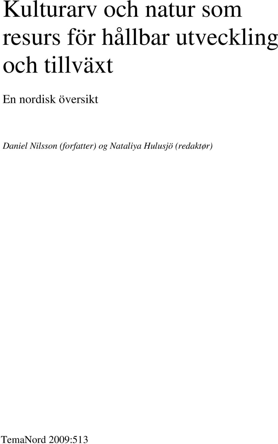 nordisk översikt Daniel Nilsson