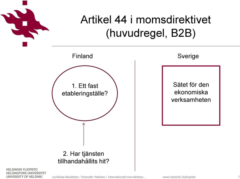 Ett fast etableringställe?