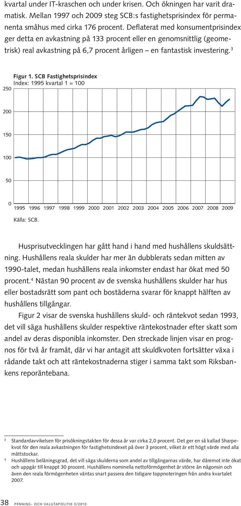 SCB Fastighetsprisindex Index: 1995 kvartal 1 = 100 200 150 100 50 0 1995 1996 1997 1998 1999 2000 2001 2002 2003 2004 2005 2006 2007 2008 2009 Källa: SCB.