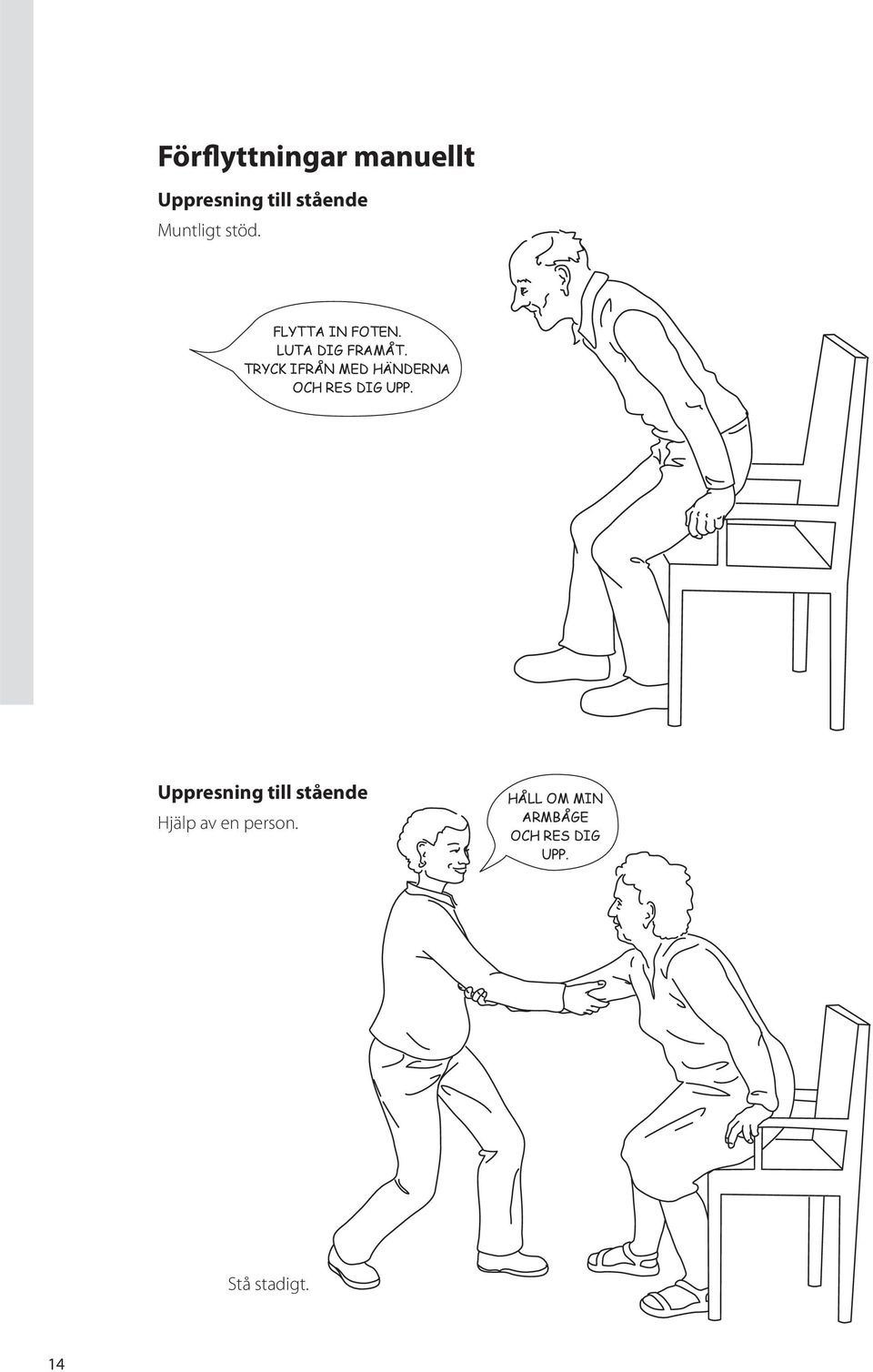 TRYCK IFRÅN MED HÄNDERNA OCH RES DIG UPP.