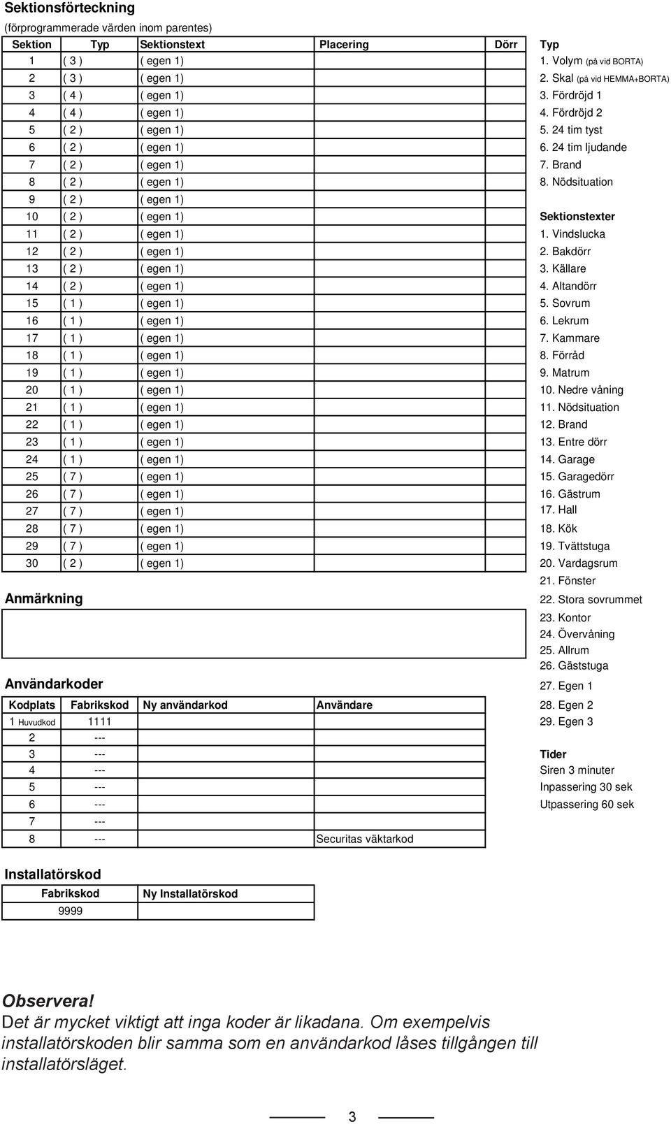 Brand 8 ( 2 ) ( egen 1) 8. Nödsituation 9 ( 2 ) ( egen 1) 10 ( 2 ) ( egen 1) Sektionstexter 11 ( 2 ) ( egen 1) 1. Vindslucka 12 ( 2 ) ( egen 1) 2. Bakdörr 13 ( 2 ) ( egen 1) 3.
