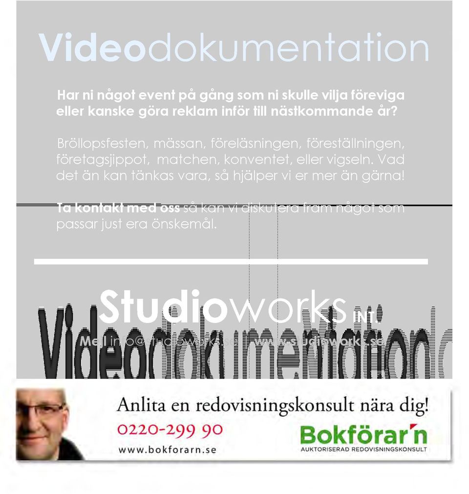 Brölopsfesten,mäsan,föreläsningen,förestälningen, företagsjippot,matchen,konventet,elervigseln.