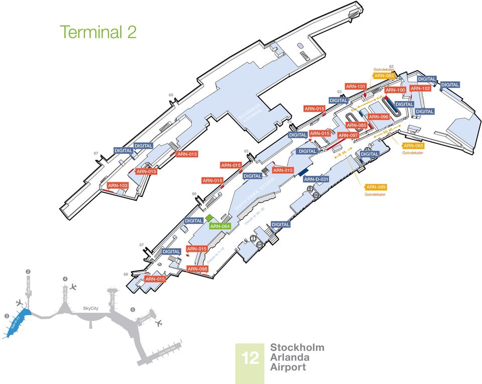 ARN-065 Golvdekaler ARN-103 66 ARN-064 DUTY FREE STORE Check-in 16 30 ARN-D-031 ARN-089