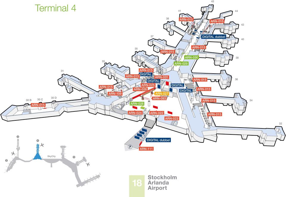 36 34 ARN-024 ARN-022 ARN-023 32 3 Gate 51-59 4 Gate 30-44 Gate 11-24