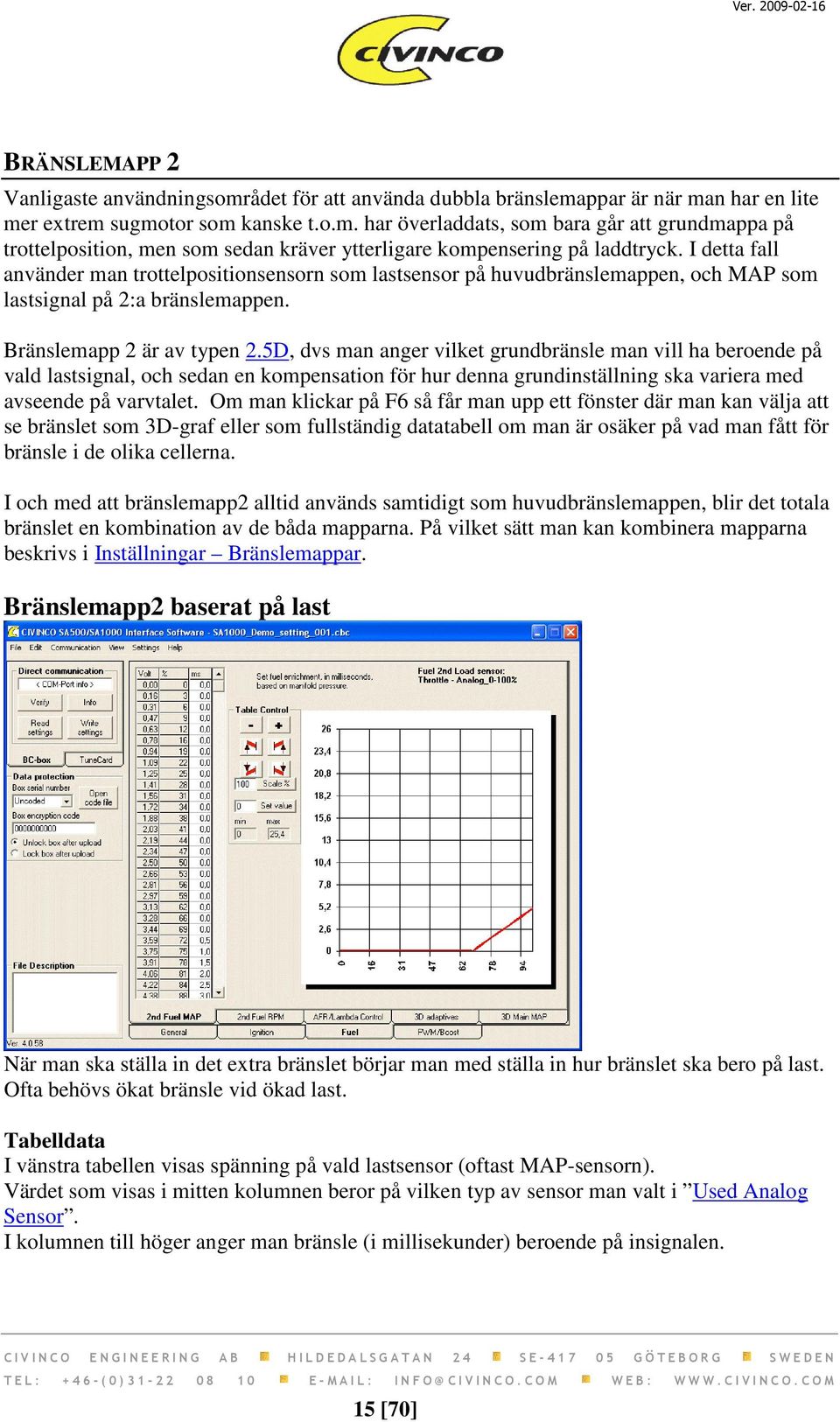 5D, dvs man anger vilket grundbränsle man vill ha beroende på vald lastsignal, och sedan en kompensation för hur denna grundinställning ska variera med avseende på varvtalet.