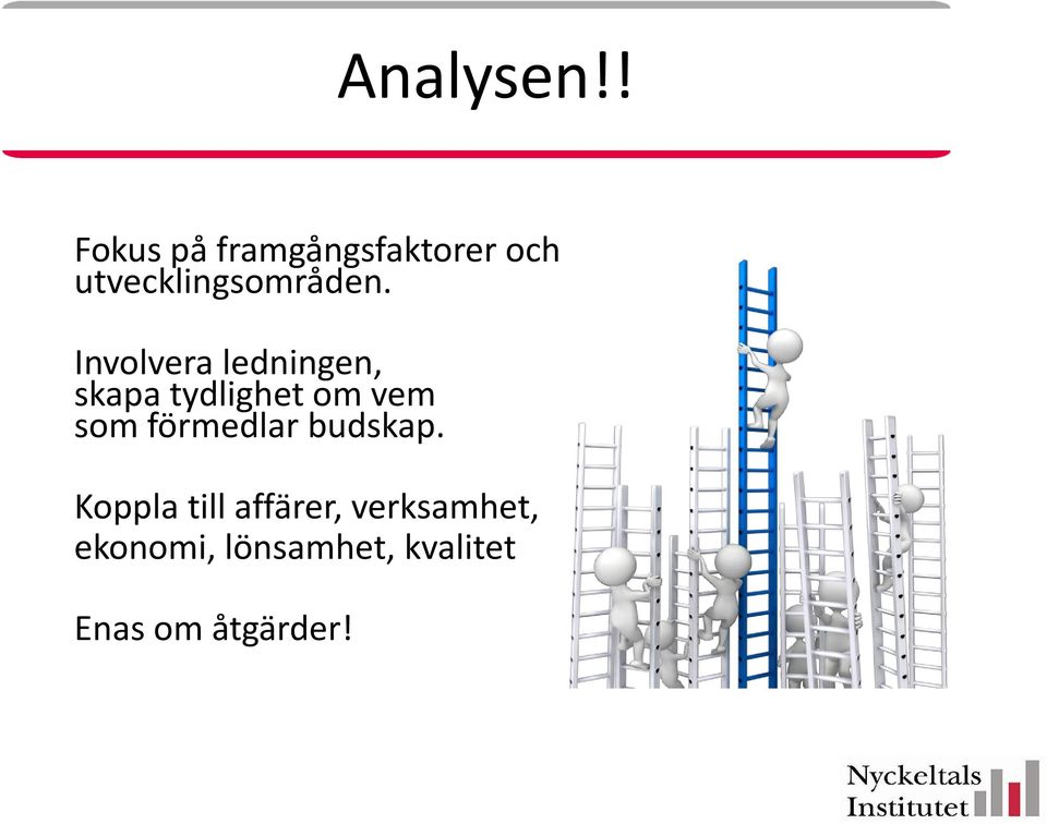 Involvera ledningen, skapa tydlighet om vem som