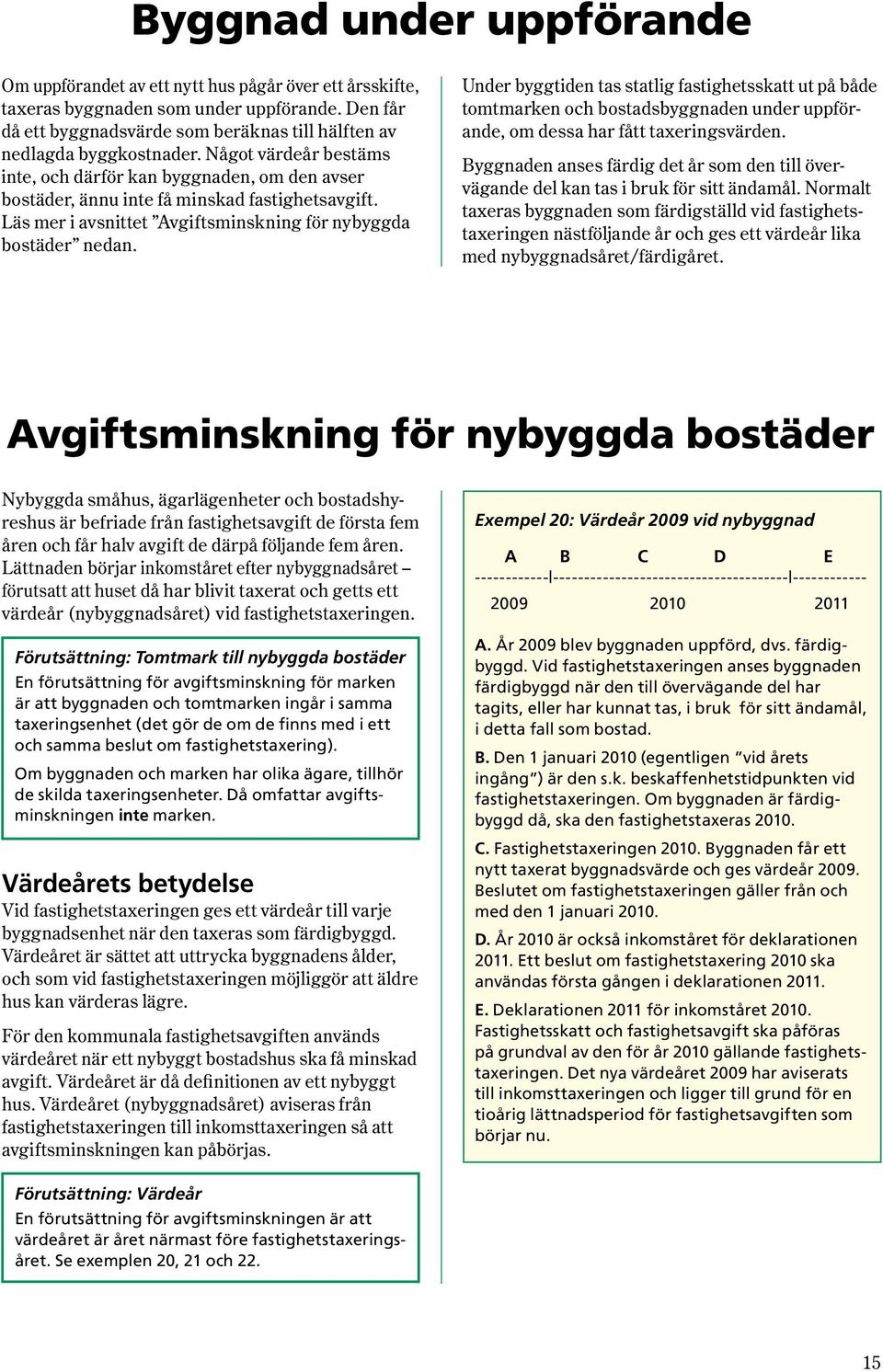 Läs mer i avsnittet Avgifts minskning för nybyggda bostäder nedan.