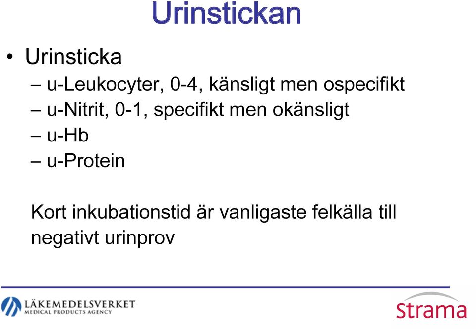 specifikt men okänsligt u-hb u-protein Kort