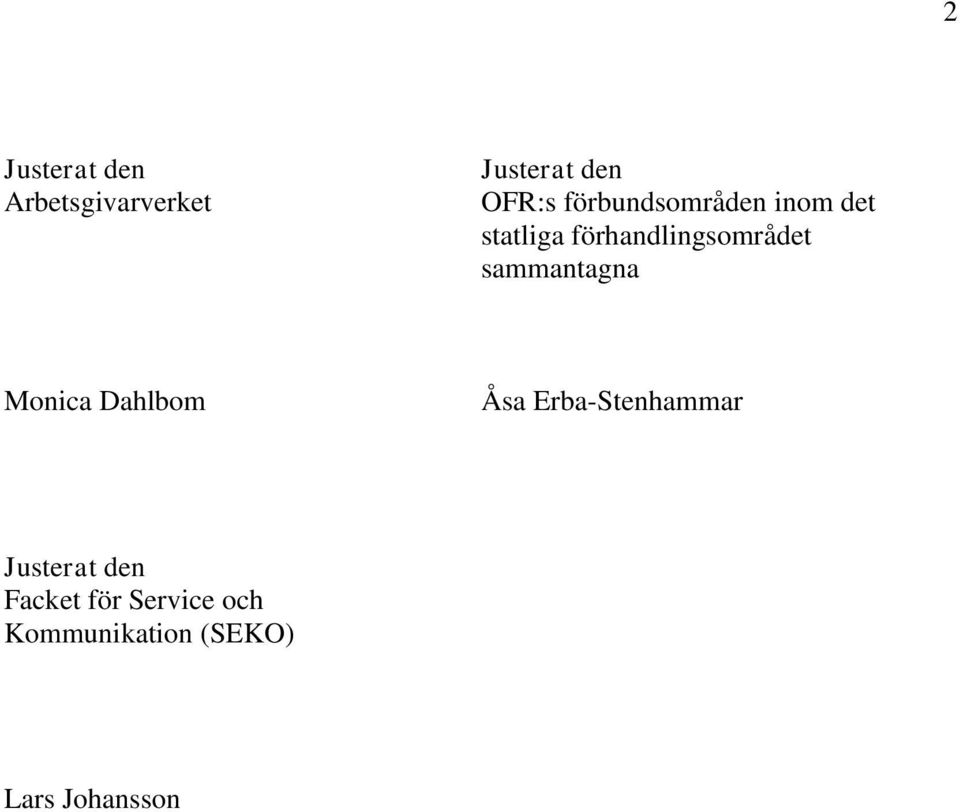 sammantagna Monica Dahlbom Åsa Erba-Stenhammar Justerat