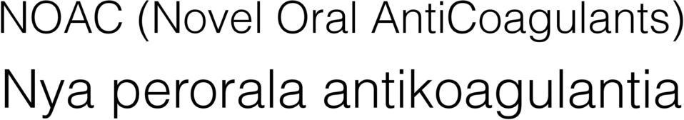 AntiCoagulants)