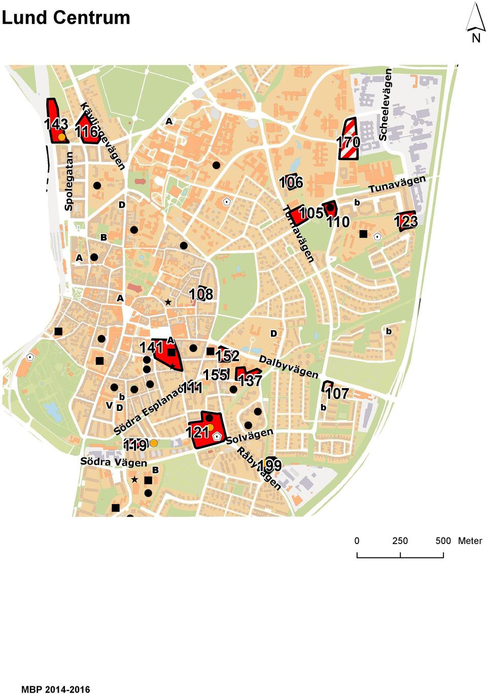 06 rn To A B 70 n ge A vä Spolegatan ge in vl Kä Scheeleväg en Lund