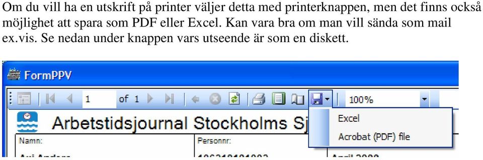 som PDF eller Excel.