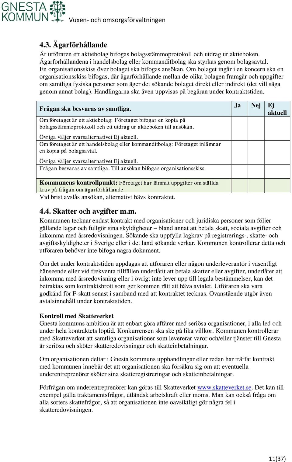 Om bolaget ingår i en koncern ska en organisationsskiss bifogas, där ägarförhållande mellan de olika bolagen framgår och uppgifter om samtliga fysiska personer som äger det sökande bolaget direkt