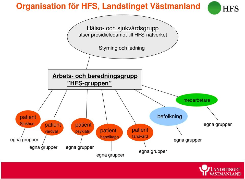 HFS-gruppen medarbetare patient befolkning Sjukhus egna grupper patient vårdval patient