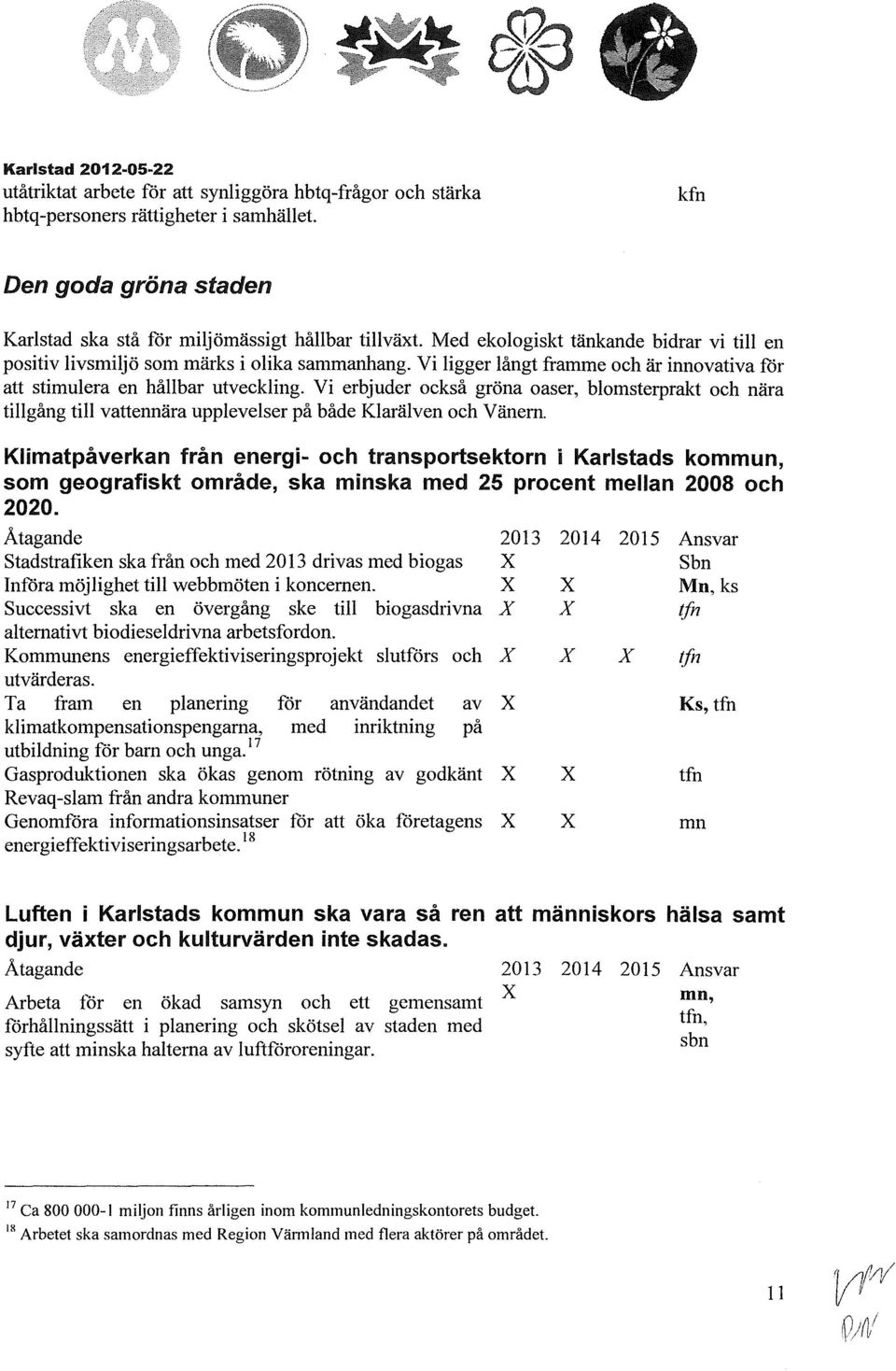 Vi erbjuder också gröna oaser, blomsterprakt och nära tillgång till vattennära upplevelser på både Klarälven och Vänern.