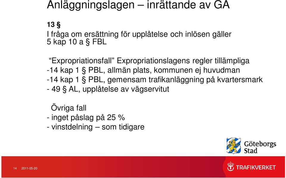 plats, kommunen ej huvudman -14 kap 1 PBL, gemensam trafikanläggning på kvartersmark - 49 AL,