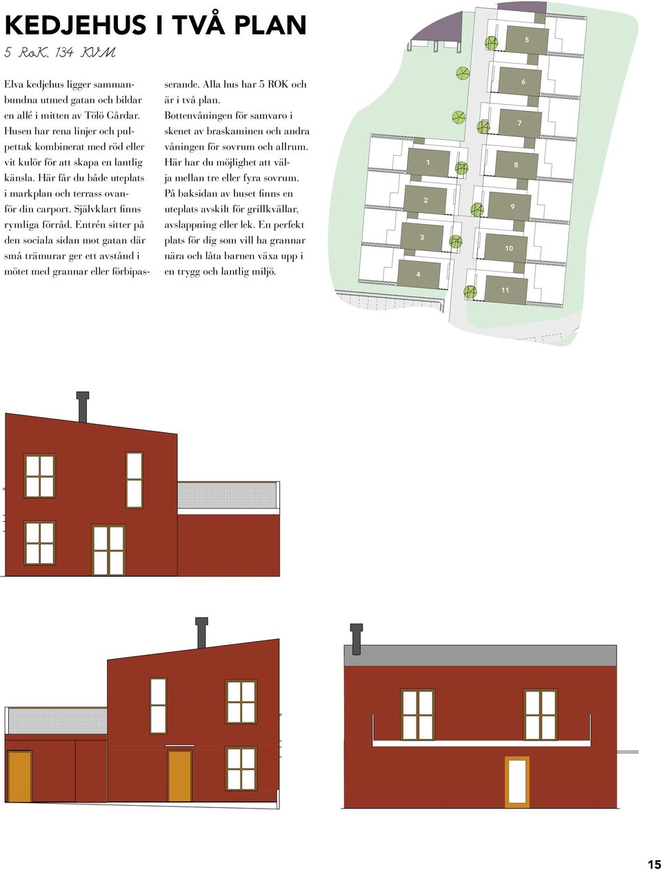 Här får du både uteplats Här har du möjlighet att välja mellan tre eller fyra sovrum. 1 8 i markplan och terrass ovanför din carport.
