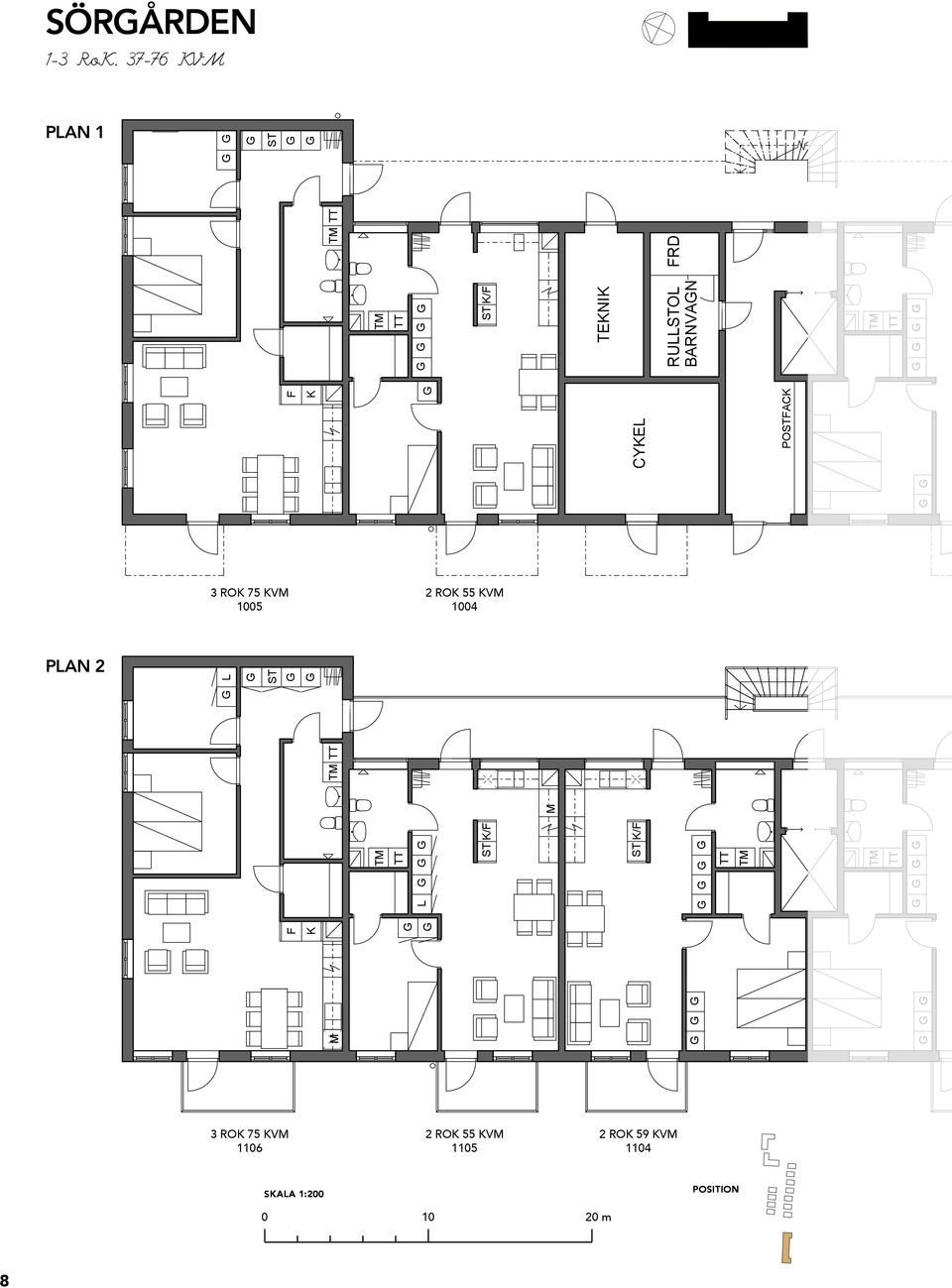 PLAN 2 M L L / / M 3 RO 75 VM 1106 2 RO 55 VM