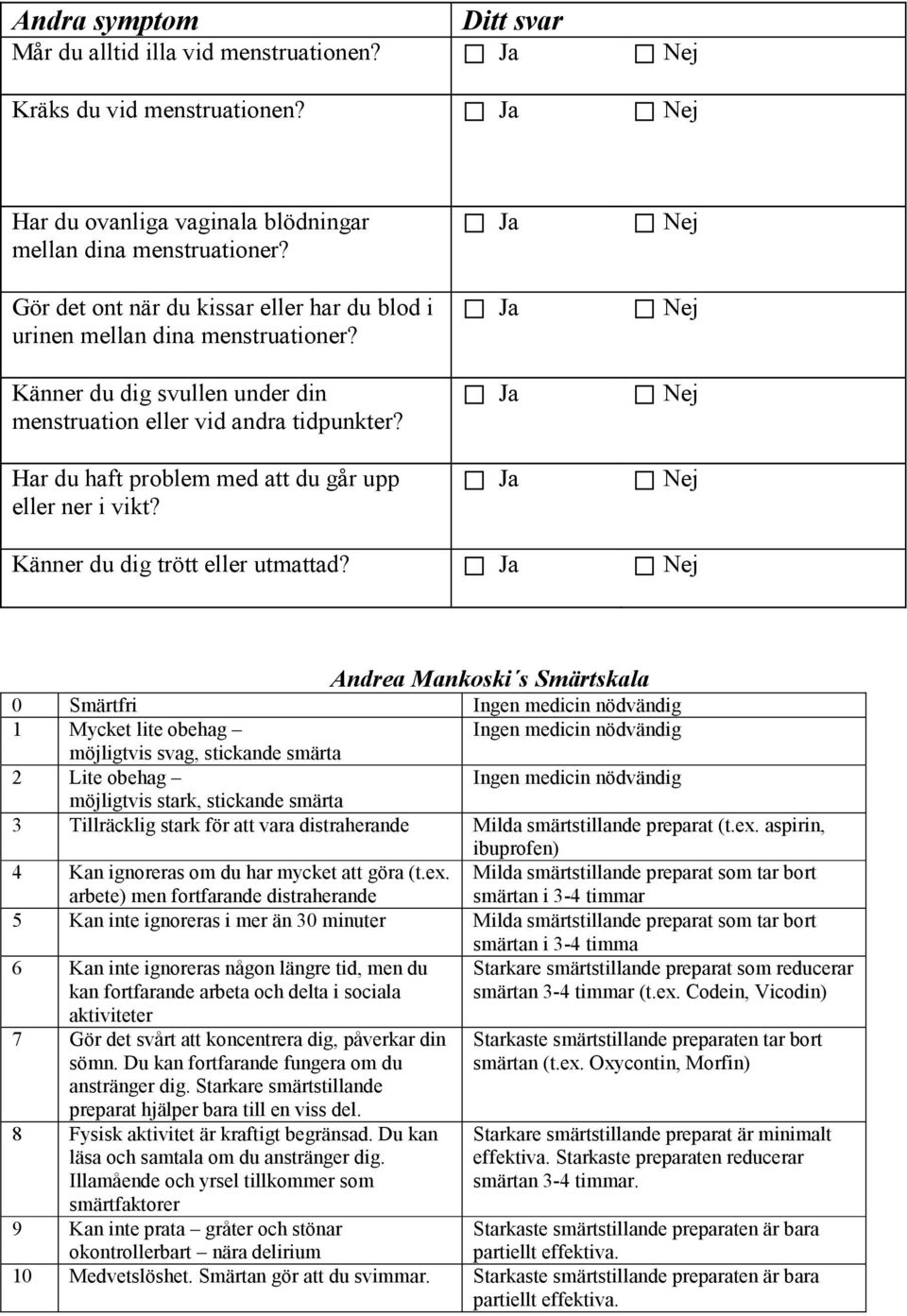 Har du haft problem med att du går upp eller ner i vikt? Känner du dig trött eller utmattad?