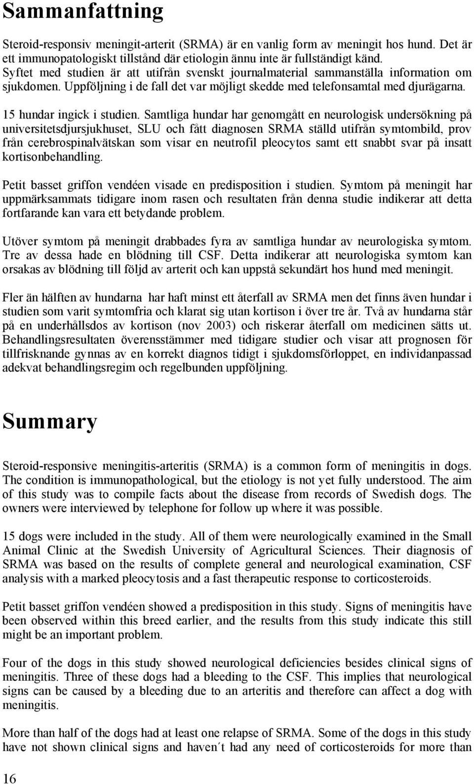 Steroid-responsiv Meningit-arterit Hos Hund Marie Werholt - PDF Free