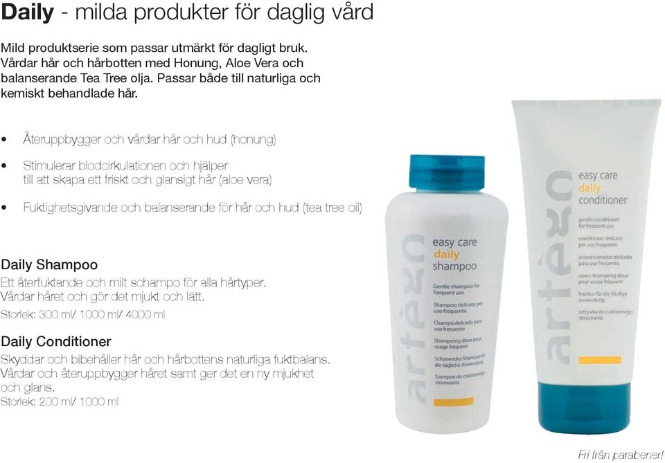Återuppbygger och vårdar hår och hud (honung) Stimulerar blodcirkulationen och hjälper till att skapa ett friskt och glansigt hår (aloe vera) Fuktighetsgivande och balanserande för hår och