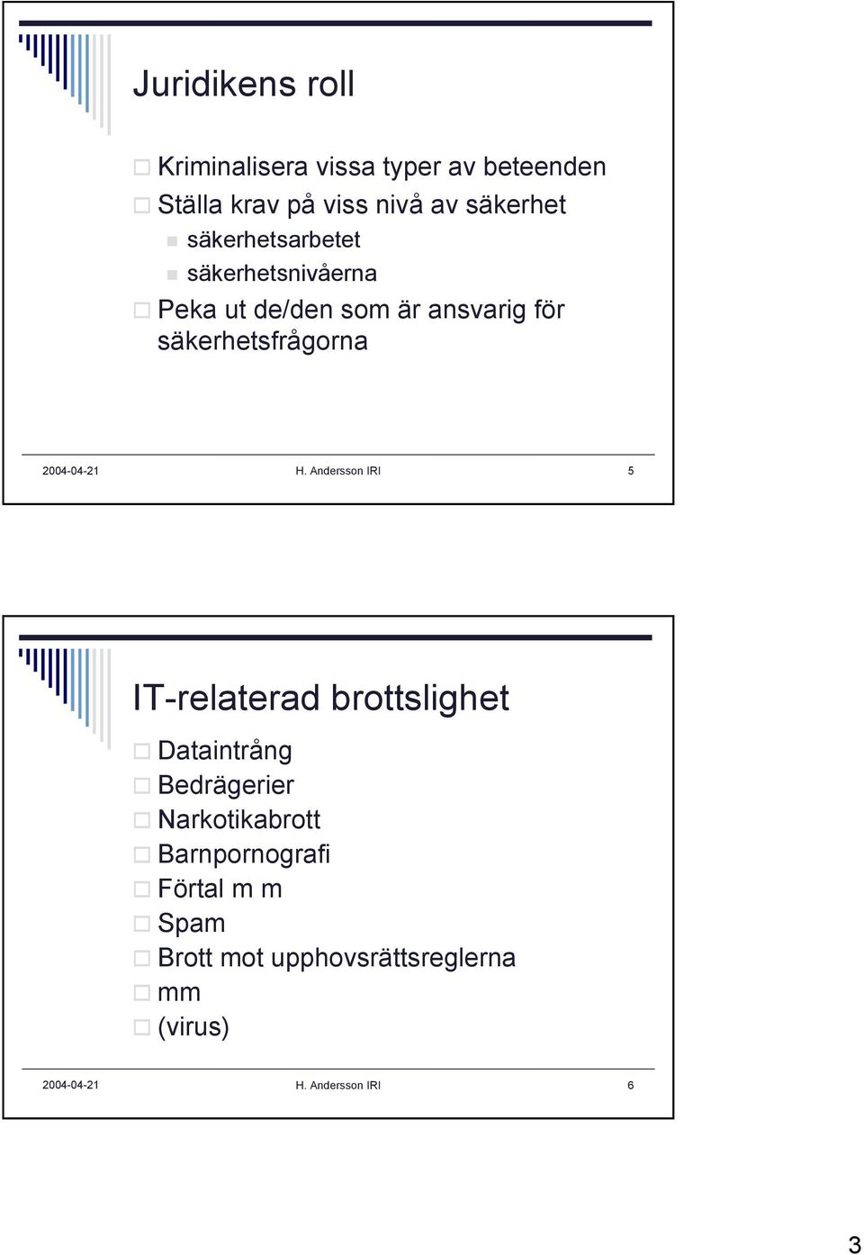 säkerhetsfrågorna H.