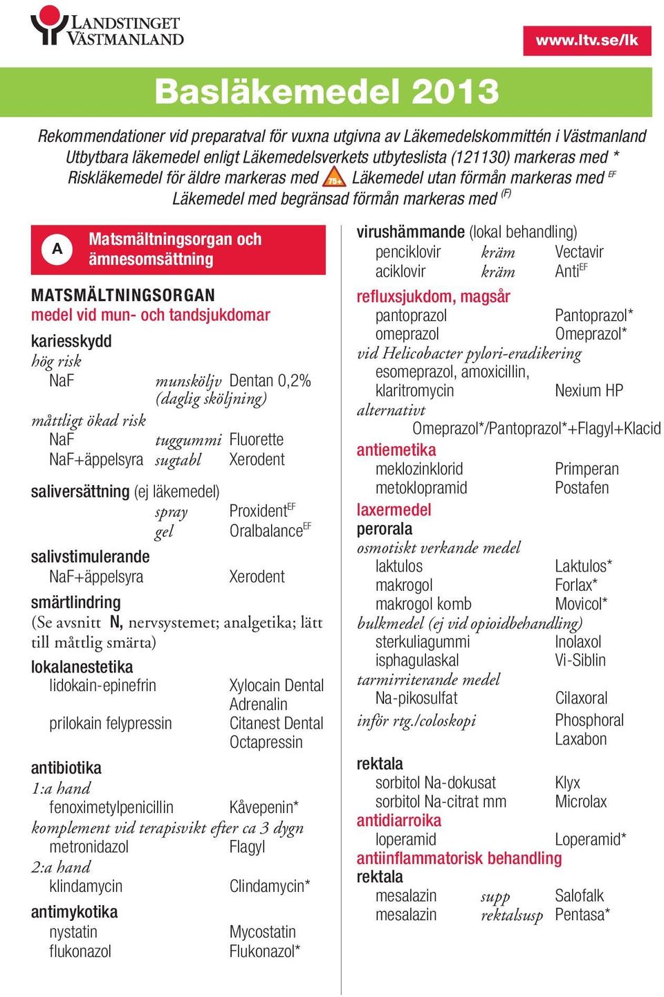 och tandsjukdomar kariesskydd hög risk NaF munsköljv Dentan 0,2% (daglig sköljning) måttligt ökad risk NaF tuggummi Fluorette NaF+äppelsyra sugtabl Xerodent saliversättning (ej läkemedel) spray