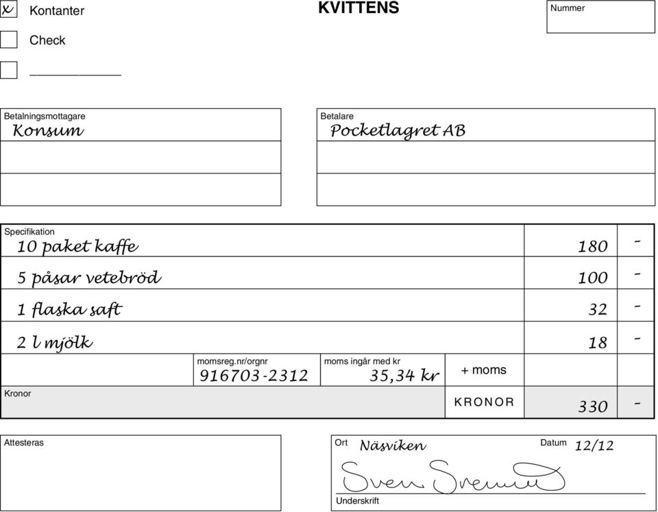 Kronor momsreg.