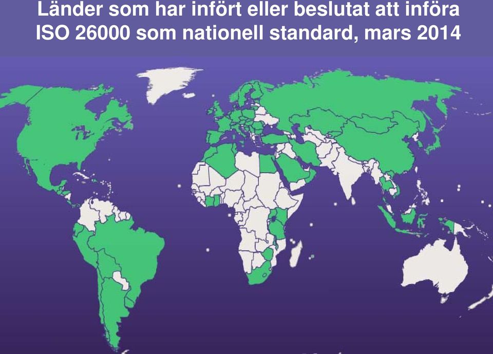 införa ISO 26000 som