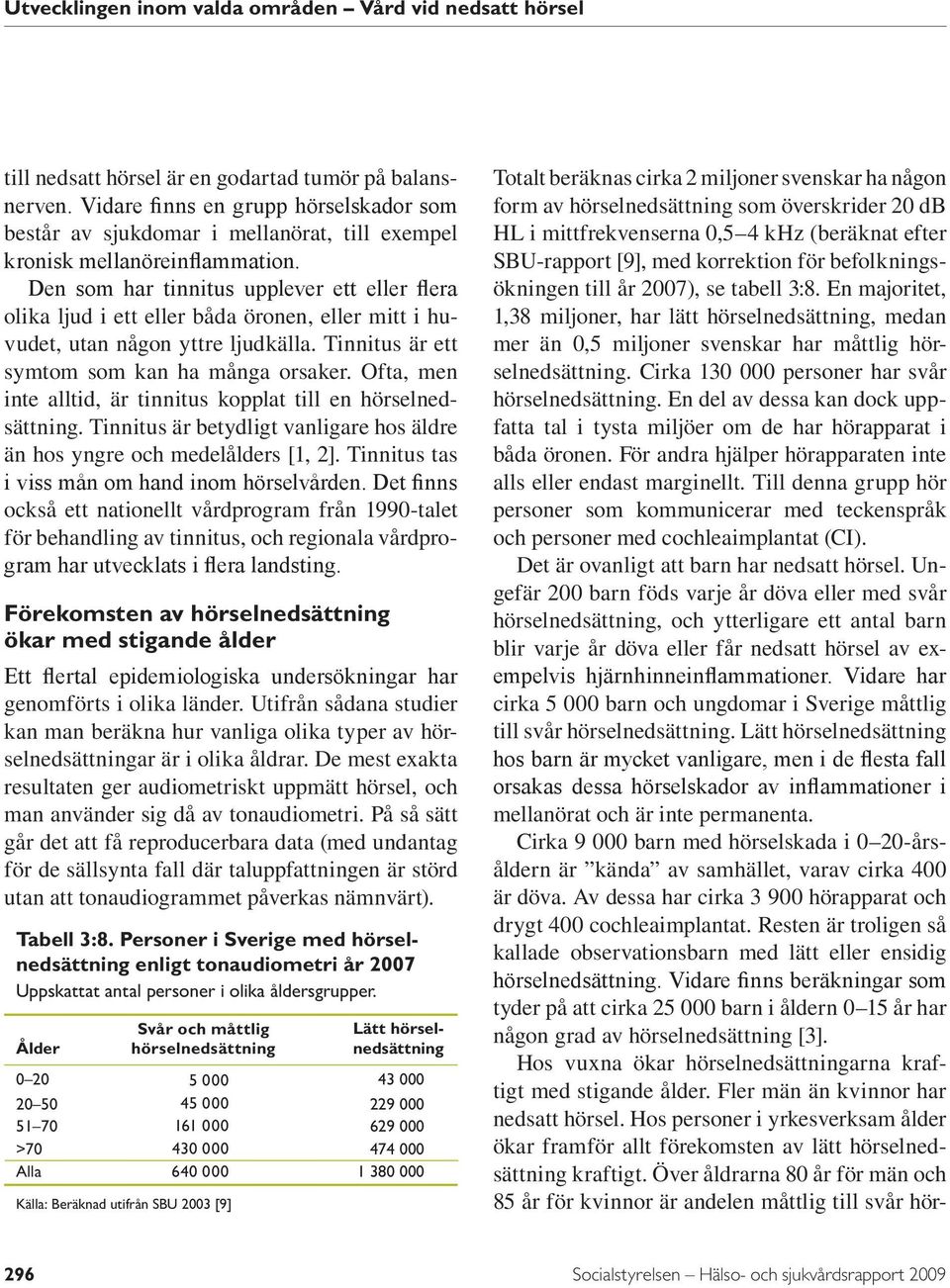 Ofta, men inte alltid, är tinnitus kopplat till en hörselnedsättning. Tinnitus är betydligt vanligare hos äldre än hos yngre och medelålders [1, 2]. Tinnitus tas i viss mån om hand inom hörselvården.