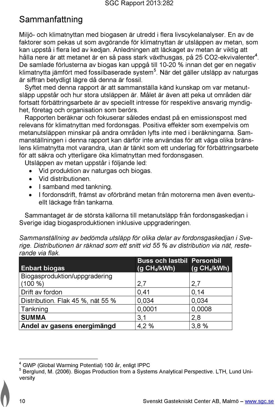 Anledningen att läckaget av metan är viktig att hålla nere är att metanet är en så pass stark växthusgas, på 25 CO2-ekvivalenter 4.