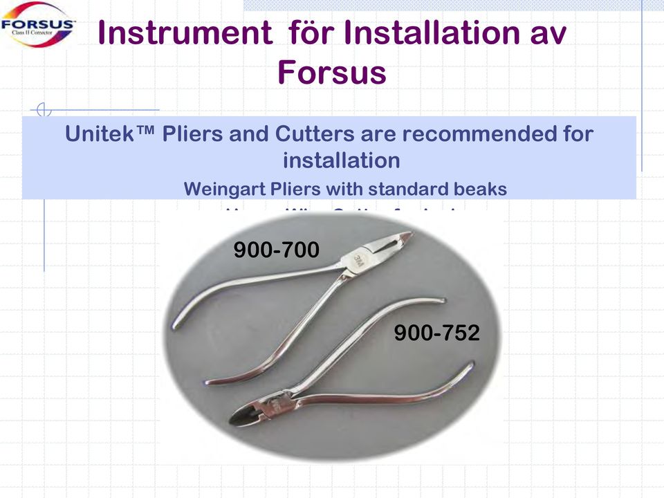 for installation Weingart Pliers with