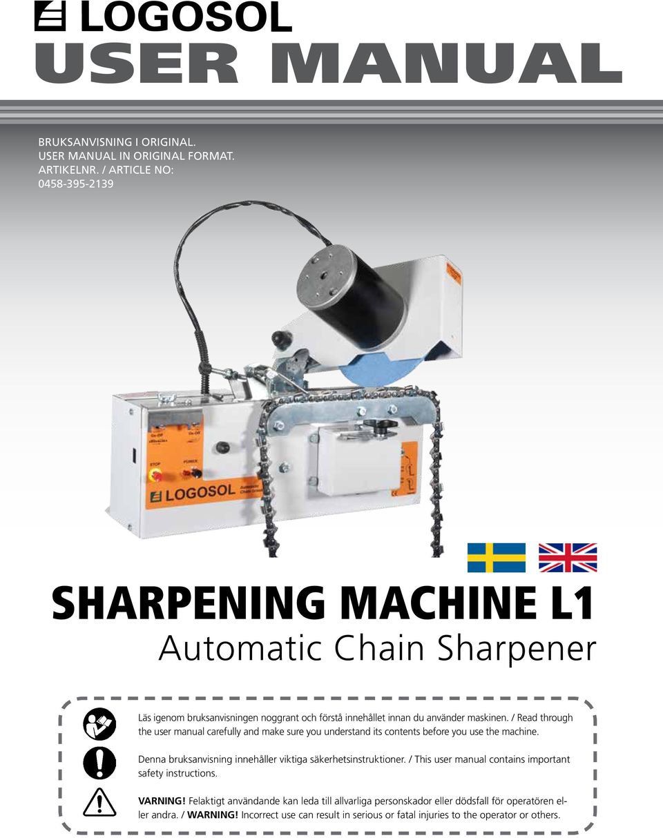 / Read through the user manual carefully and make sure you understand its contents before you use the machine.