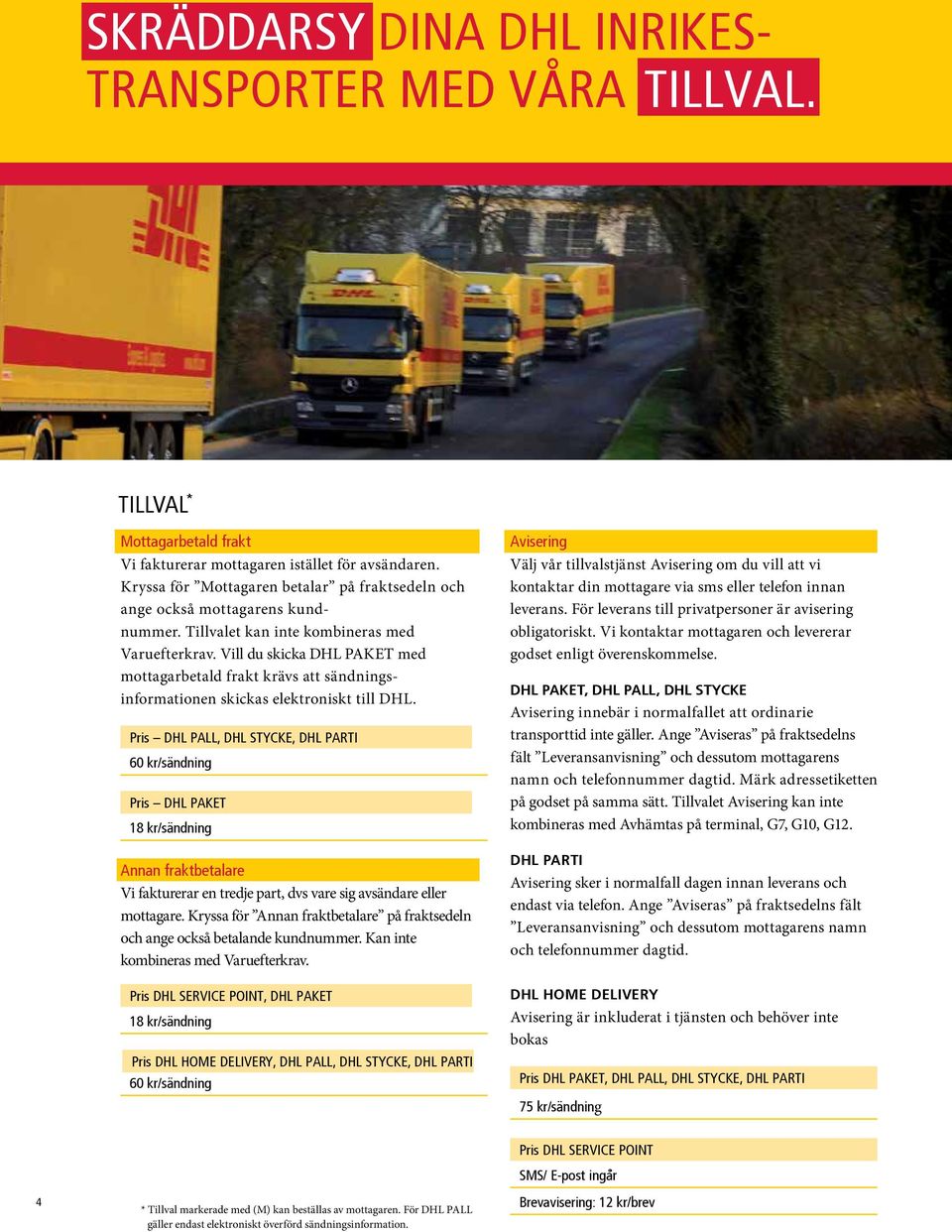 DHL INRIKES TILLVAL OCH TILLÄGG. - PDF Free Download