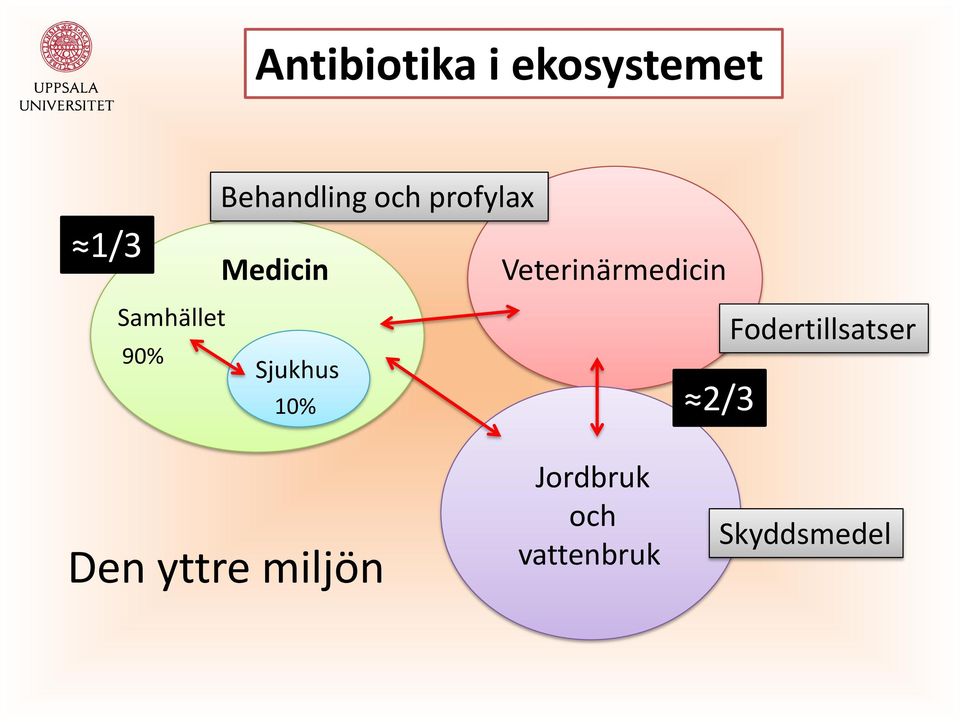 90% Sjukhus 10% 2/3 Fodertillsatser Den