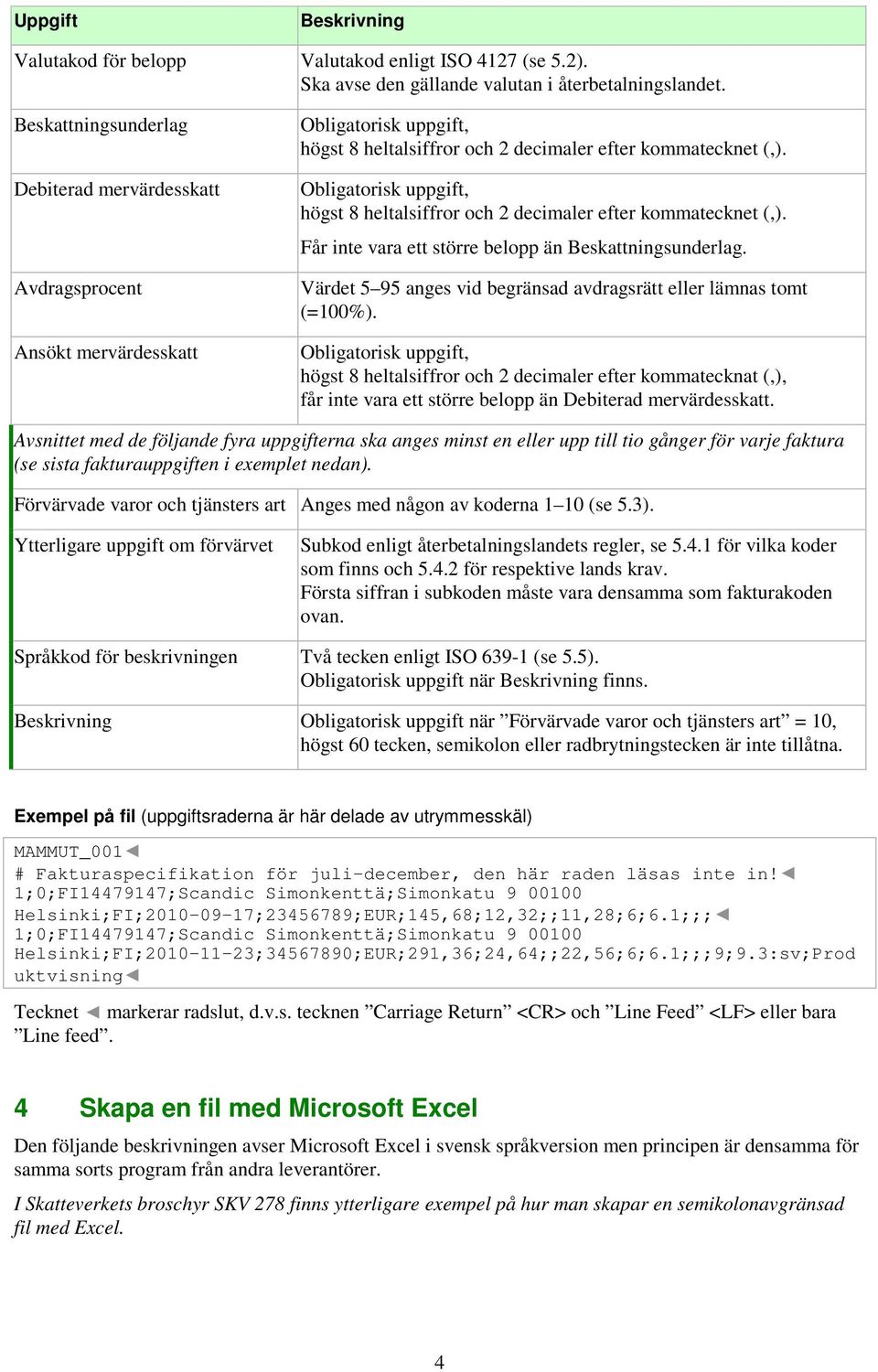 Obligatorisk uppgift, högst 8 heltalsiffror och 2 decimaler efter kommatecknet (,). Får inte vara ett större belopp än Beskattningsunderlag.