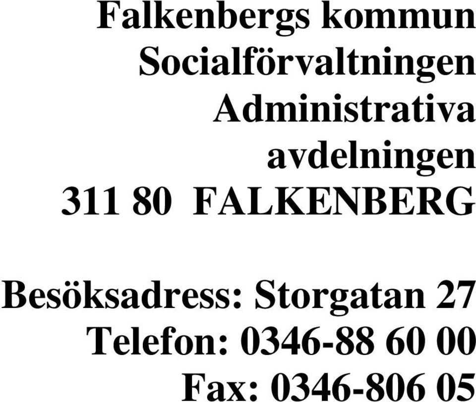 avdelningen 311 80 FALKENBERG