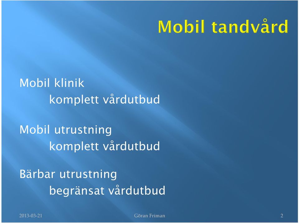 vårdutbud Bärbar utrustning