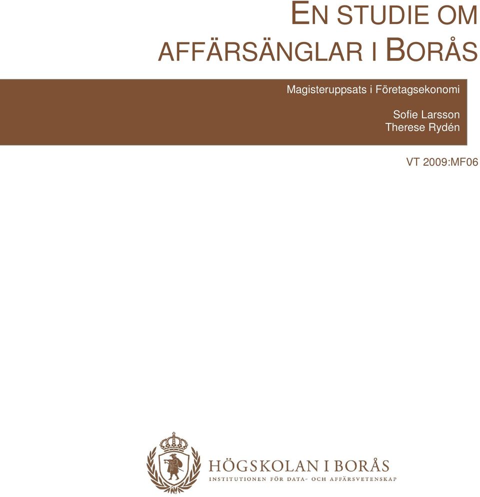 Företagsekonomi Sofie
