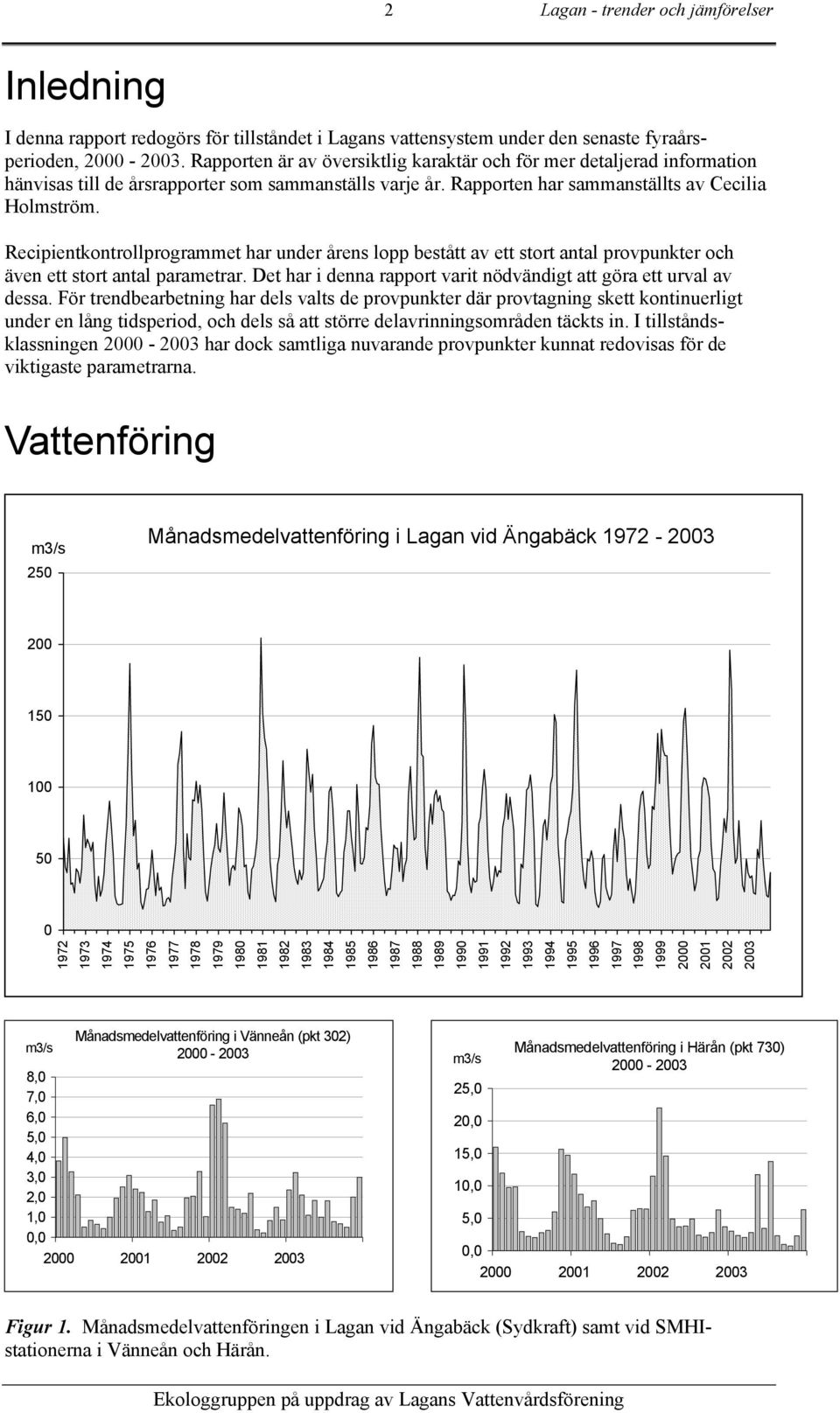 Recipientkontrollprogrammet har under årens lopp bestått av ett stort antal provpunkter och även ett stort antal parametrar. Det har i denna rapport varit nödvändigt att göra ett urval av dessa.