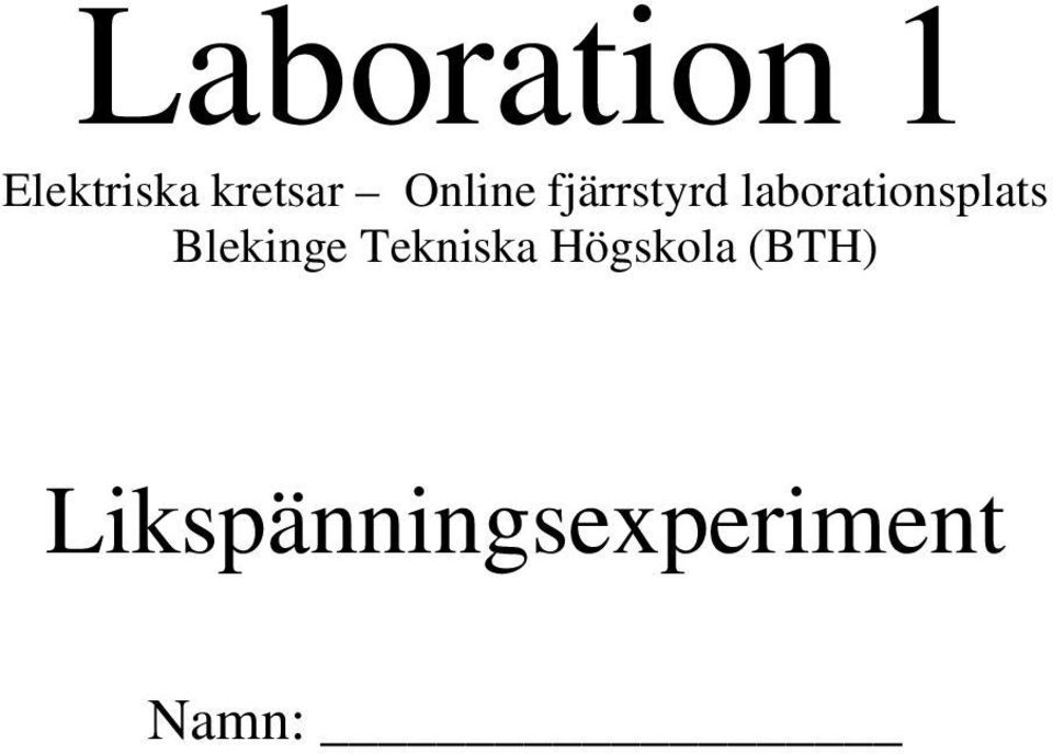 laborationsplats Blekinge